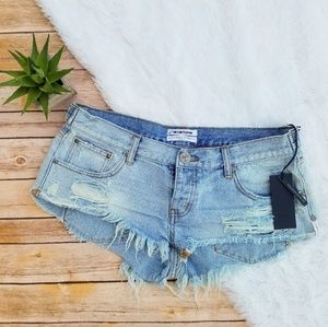 NWT OneXOne Teaspoon denim shorts